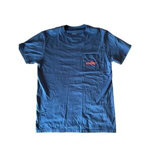 Men's Over Under Pocket Fish Short Sleeve T-shirt. Preppy. Outdoors. Fish.